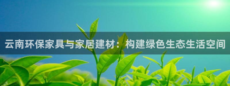 沐鸣平台在哪里：云南环保家具与家居建材：构建绿色生态生活空间
